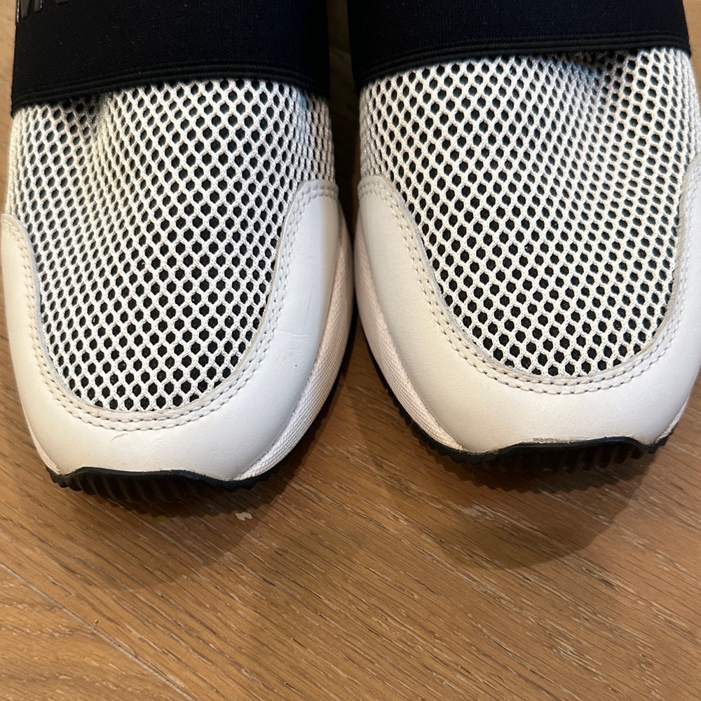 Michael Kors Men's Black and White Mesh Sneakers - Picture 6 of 7